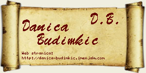 Danica Budimkić vizit kartica